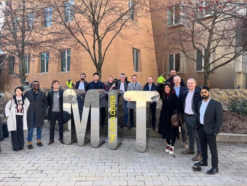 The delegation at MIT's Stata Center
